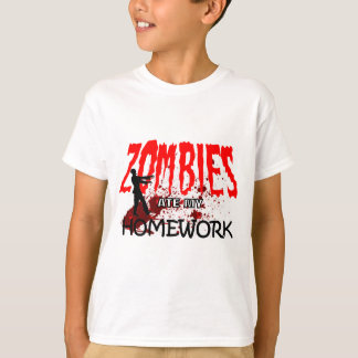 T-shirt Os zombis do presente do zombi comeram meus