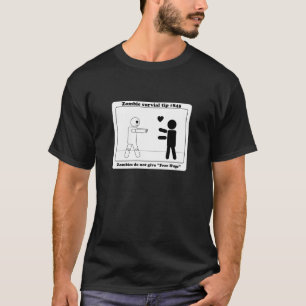 T-shirt Os zombis não dão abraços livres