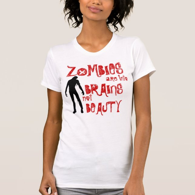 T-shirt Os zombis são na camisola de alças da beleza dos (Frente)