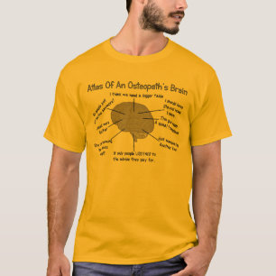 T-shirt Osteopathic engraçados do médico Dourado