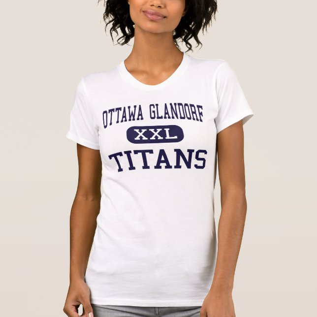 T-shirt Ottawa Glandorf - titã - alto - Ottawa Ohio (Frente)
