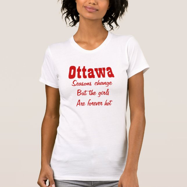 T-shirt Ottawa Ontario, Canadá (Frente)