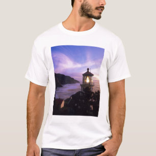 T-shirt OU, Costa do Oregon, Farol de Heceta Head, em