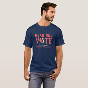 T-shirt Ouça nosso voto - o março SLO das mulheres (os