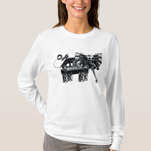 T-shirt ouça os elefantes (Frente)