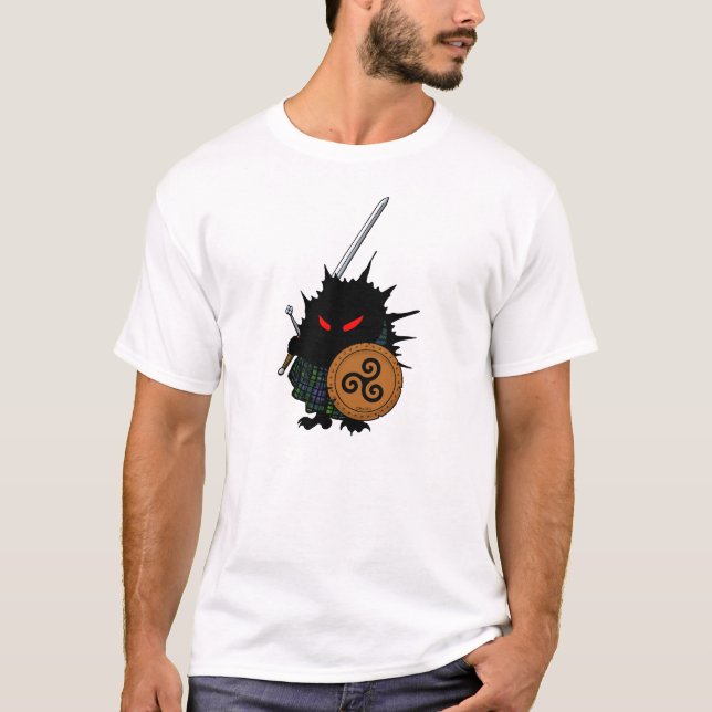 T-shirt Ouriço das montanhas com espada de Claymore (Frente)