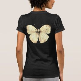 T-Shirt ouro de borboletas bege