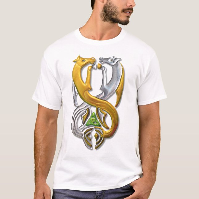 T-shirt Ouro e prata Kelpie (Frente)