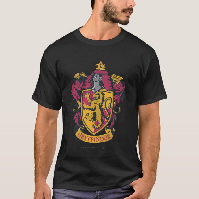 T-shirt Ouro e vermelho da crista de Harry Potter | (Frente)