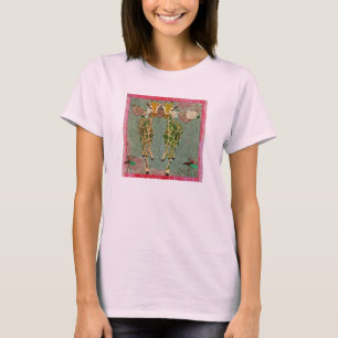 T-shirt Ouro Girafas Rosa Tigela Rosa