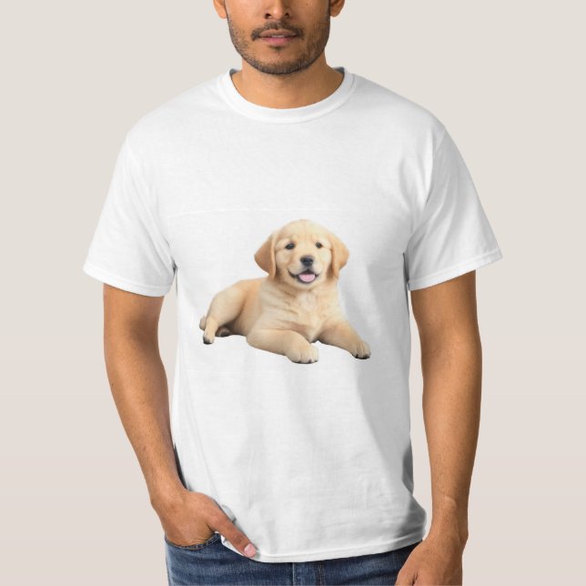 T-Shirt ouro Retriever Puppy (Frente)