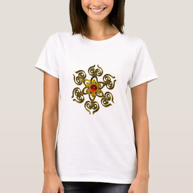 T-SHIRT OURO ROSA RUBY (Frente)