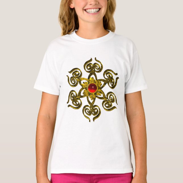 T-SHIRT OURO ROSA RUBY (Frente)
