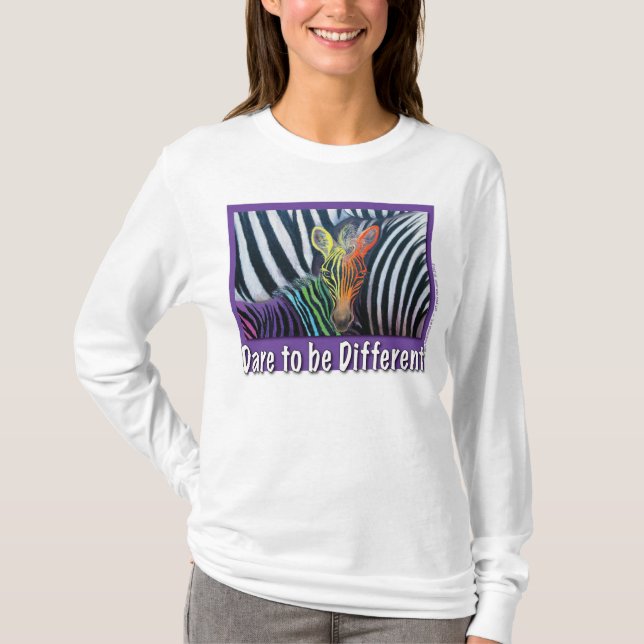 T-shirt Ouse ser diferente, design da zebra do bebê pela (Frente)