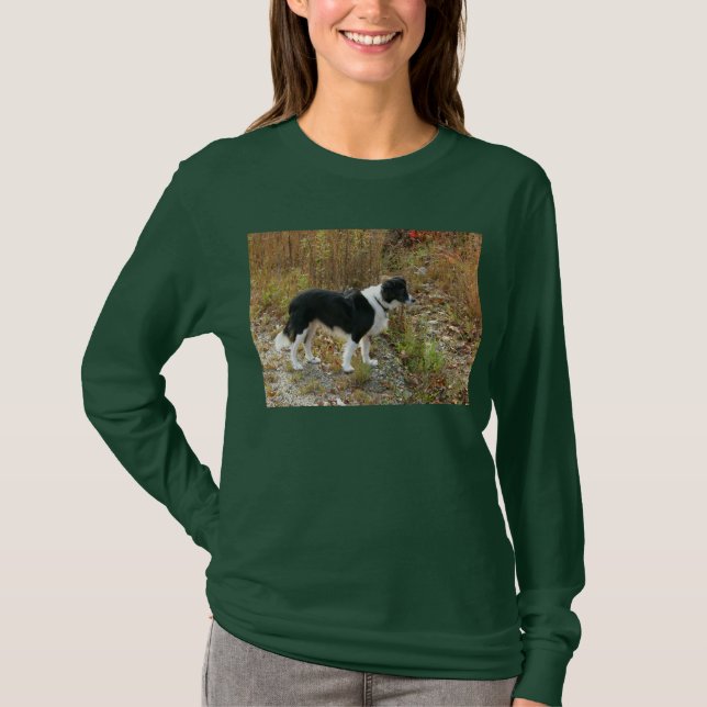 T-shirt Outono de border collie (Frente)