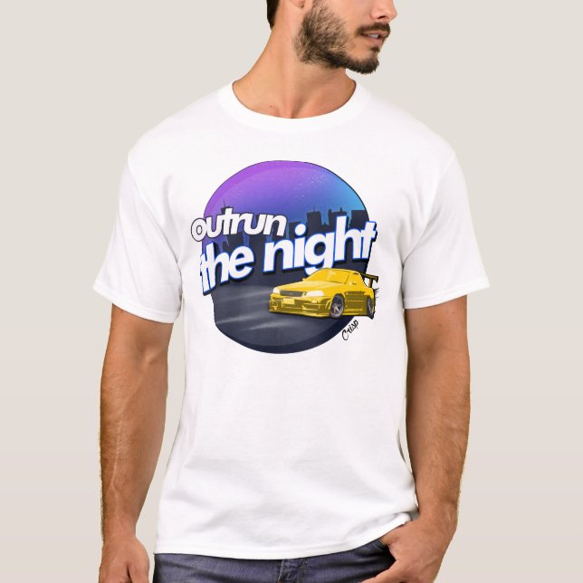 T-shirt Outrun a noite (Frente)