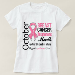 T-shirt Outubro - o mês de consciência do câncer de mam