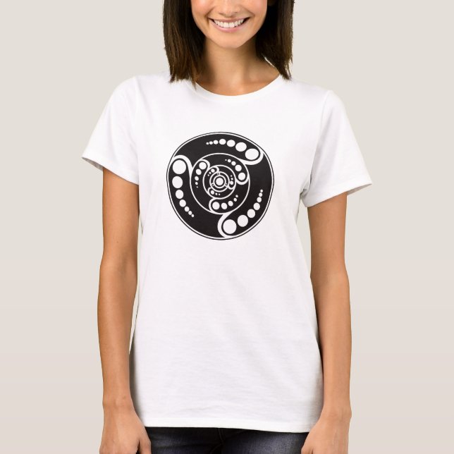 T-shirt OVNI Crop círculos design (Frente)