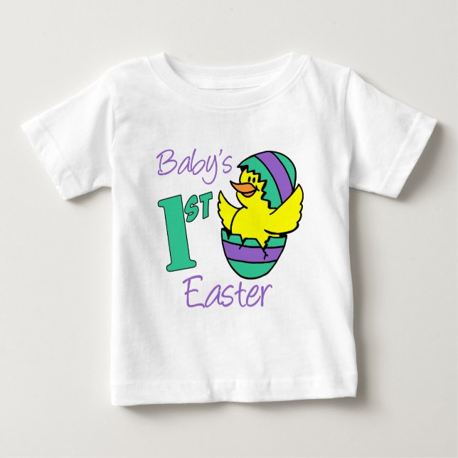 T-shirt Ovo de Incubação da Primeira Páscoa do Bebê (Frente)