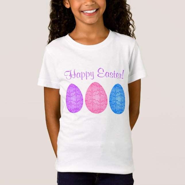 T-shirt Ovos de Páscoa rico para crianças (Frente)