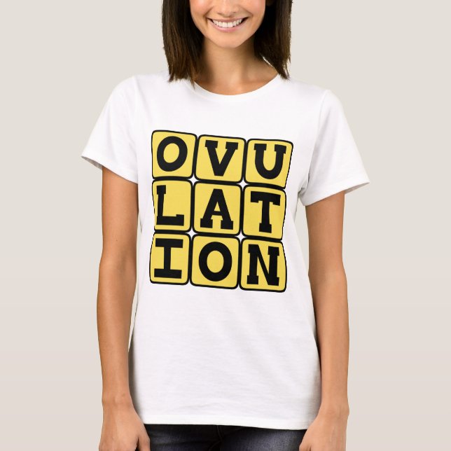 T-shirt Ovulação, Estágio da Gravidez (Frente)