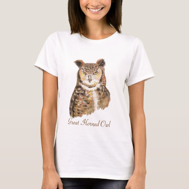 T-shirt Owl Animal Totem (Frente)