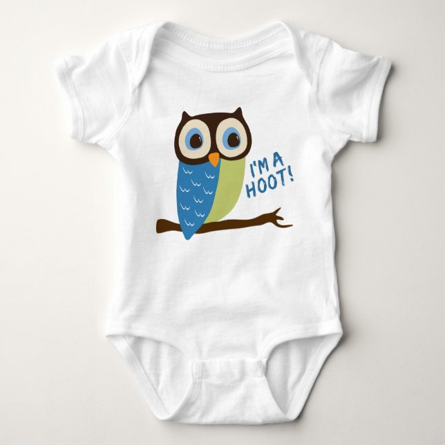 T-shirt Owl Art, sou um Hoot (Frente)