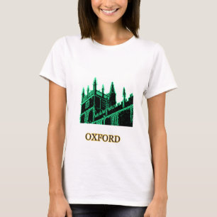 T-shirt Oxford Inglaterra 1986 verdes de construção das