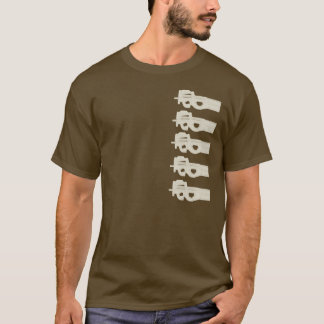 T-shirt P90 = melões rachados - gráficos de Tan