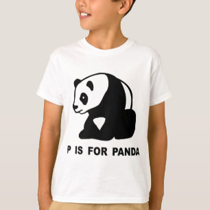 T-shirt P é para a panda
