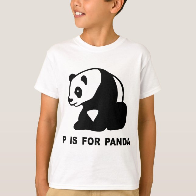 T-shirt P é para a panda (Frente)