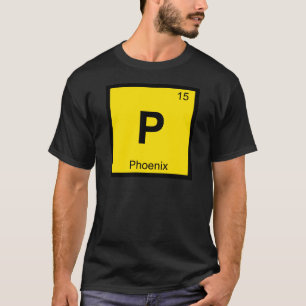 T-shirt P - Fênix Química Grega Símbolo da Tabela Periódic