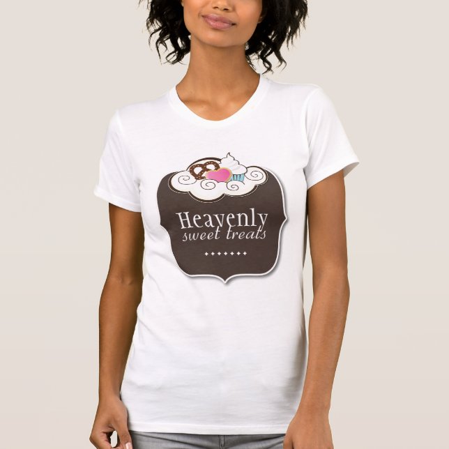 T-shirt Padaria bonito T'Shirt do cupcake | (Frente)