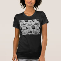 T-Shirt Padrão Atômico Preto e Branco