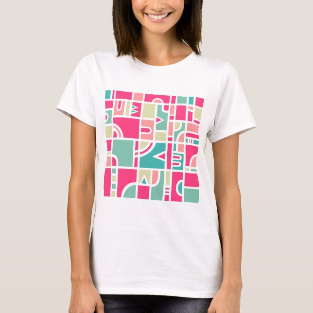 T-shirt Padrão de abstrato 170715 (Frente)