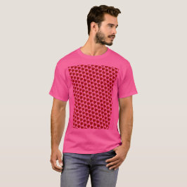 T-Shirt Padrão de Corações de Joias