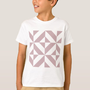 T-shirt Padrão de Cubo Geométrico Médio de Deco