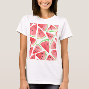 T-shirt Padrão de fatias de melancia