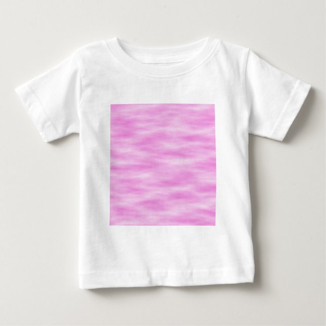 T-shirt Padrão de onda rosa e branco. (Frente)