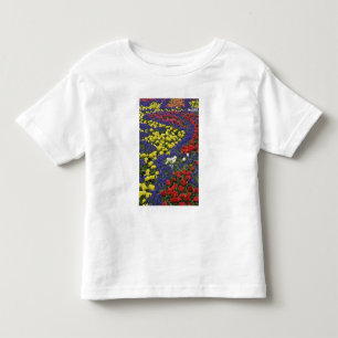 T-shirt Padrão de tulipas e flores de jacinto de uva, 2