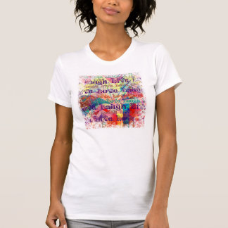 T-shirt Padrão de Xadrez Texturizada do Live Laugh Love
