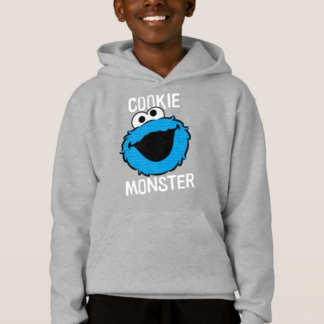 T-shirt Padrão do Rosto do Monstro da Bolacha (Frente)