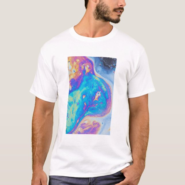 T-shirt Padrões coloridos de óleo, Canadá (Frente)