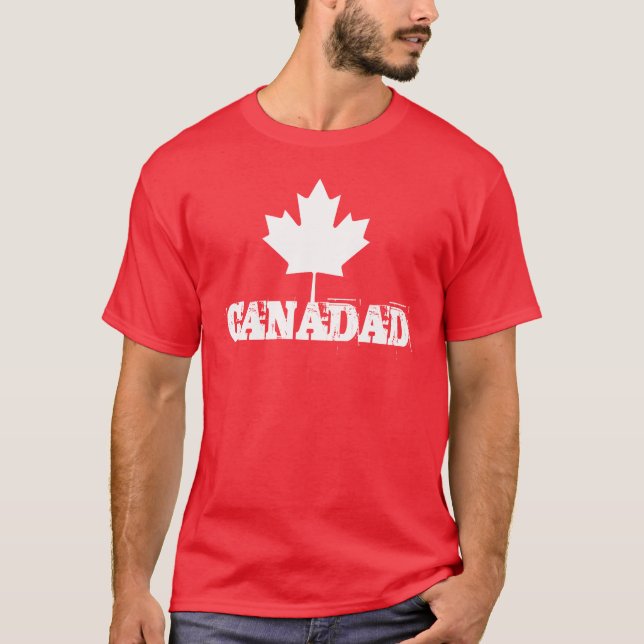 T-shirt Pai de Canadá - presente canadense do dia dos pais (Frente)