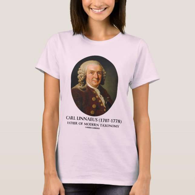 T-shirt Pai de Carl Linnaeus da taxonomia moderna (Frente)