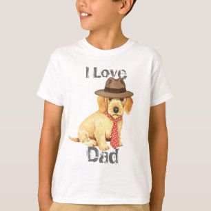 T-shirt Pai de Dachshund com fio