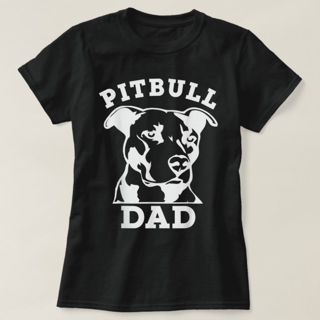 T-Shirt Pai de Touro (camiseta pitbull, pitbull o (Frente do Design)