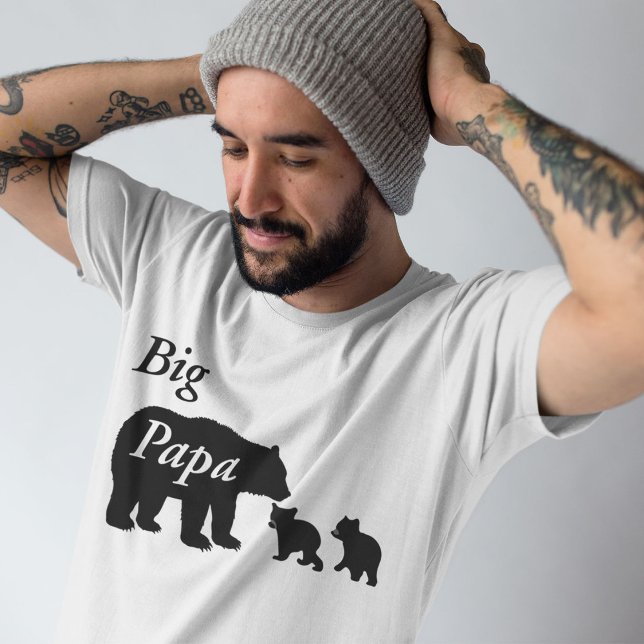 T-shirt Pai de Urso da Família Papá Engraçado (Criador carregado)