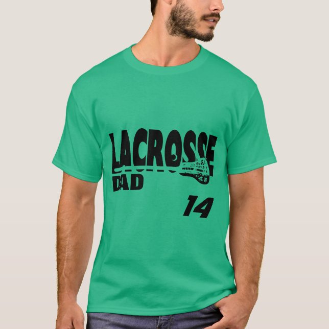 T-shirt Pai Lacrosse com Número (Frente)