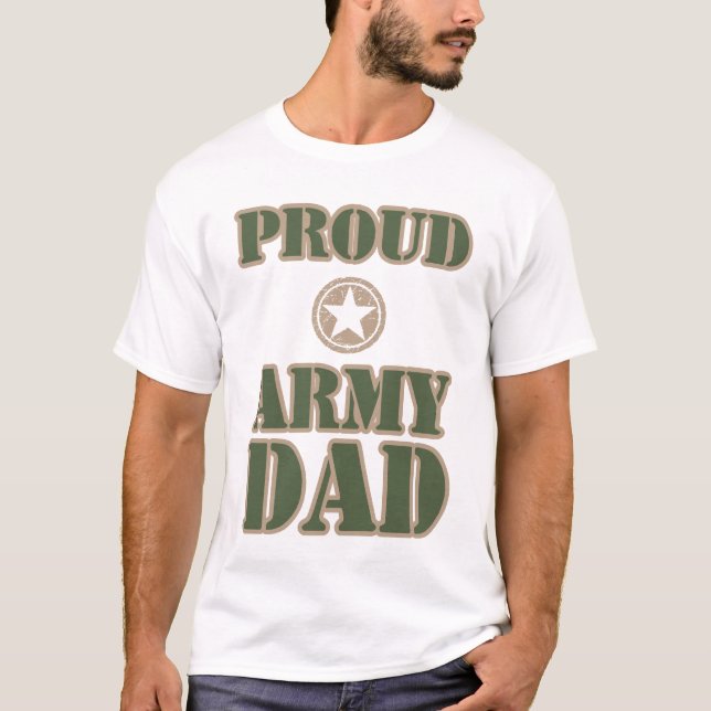 T-shirt Pai orgulhoso do exército (Frente)